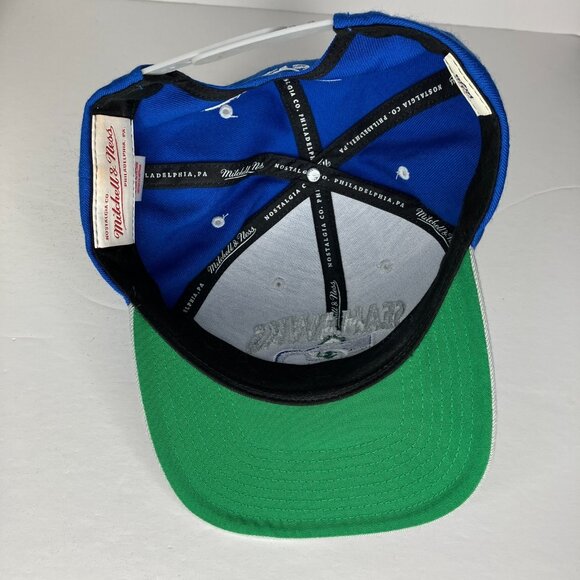 Seattle Seahawks Mitchell & Ness Adjustable Hat Cap Blue Gray - Picture 5 of 9